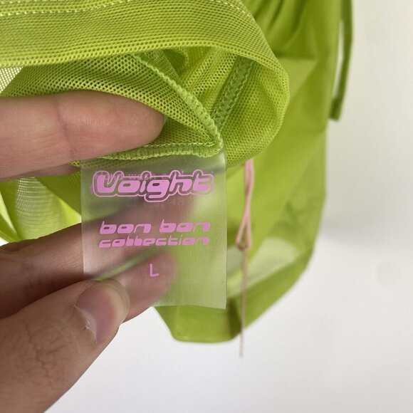 Voight by Valentine Isabella Women's Coverup Dress Size L Limon Lime Green NWT - Picture 4 of 7